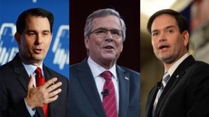 Marco Rubio, Scott Walker, and Jeb Bush