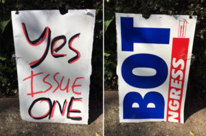 Another vandalized Chabot for Congress yard sign. 